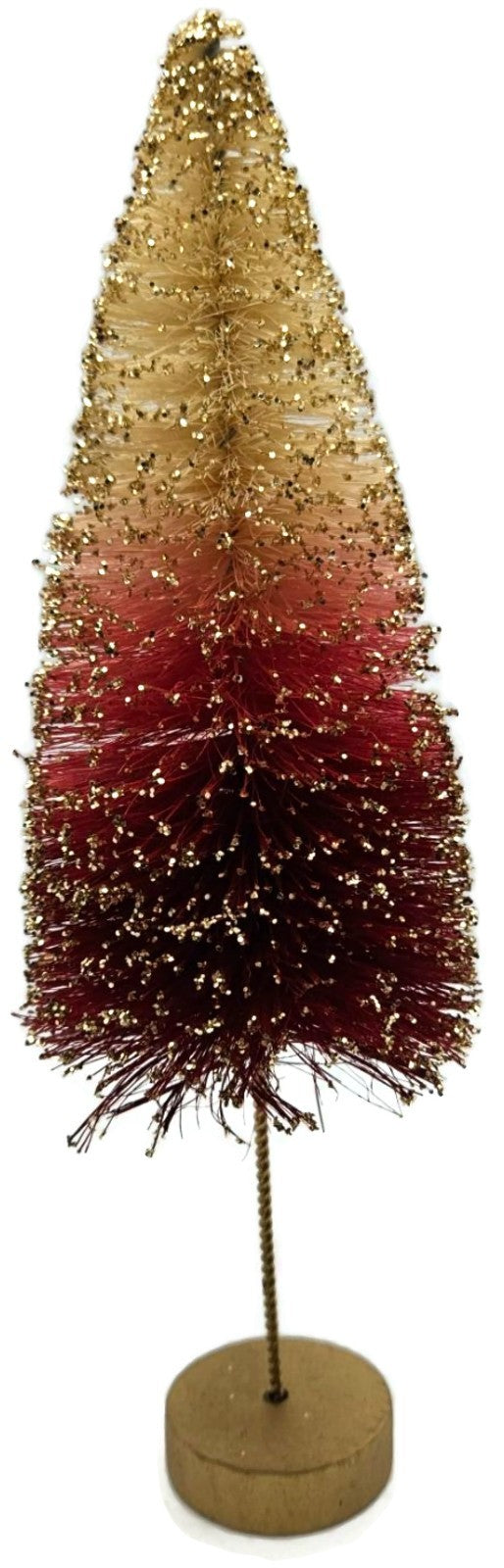 Bethany Lowe Glitter Bottle Brush Strawberries and Cream Christmas Tree Set of 39
