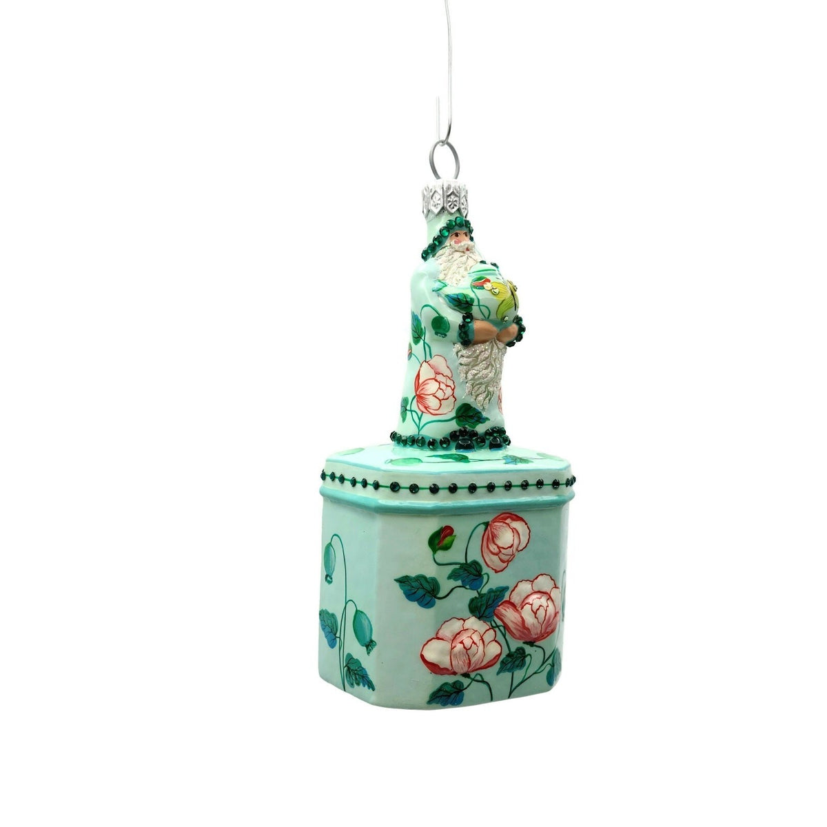 Patricia Breen Santa for Mimi Poppies Tea Party Jeweled Spring Ornament 29392