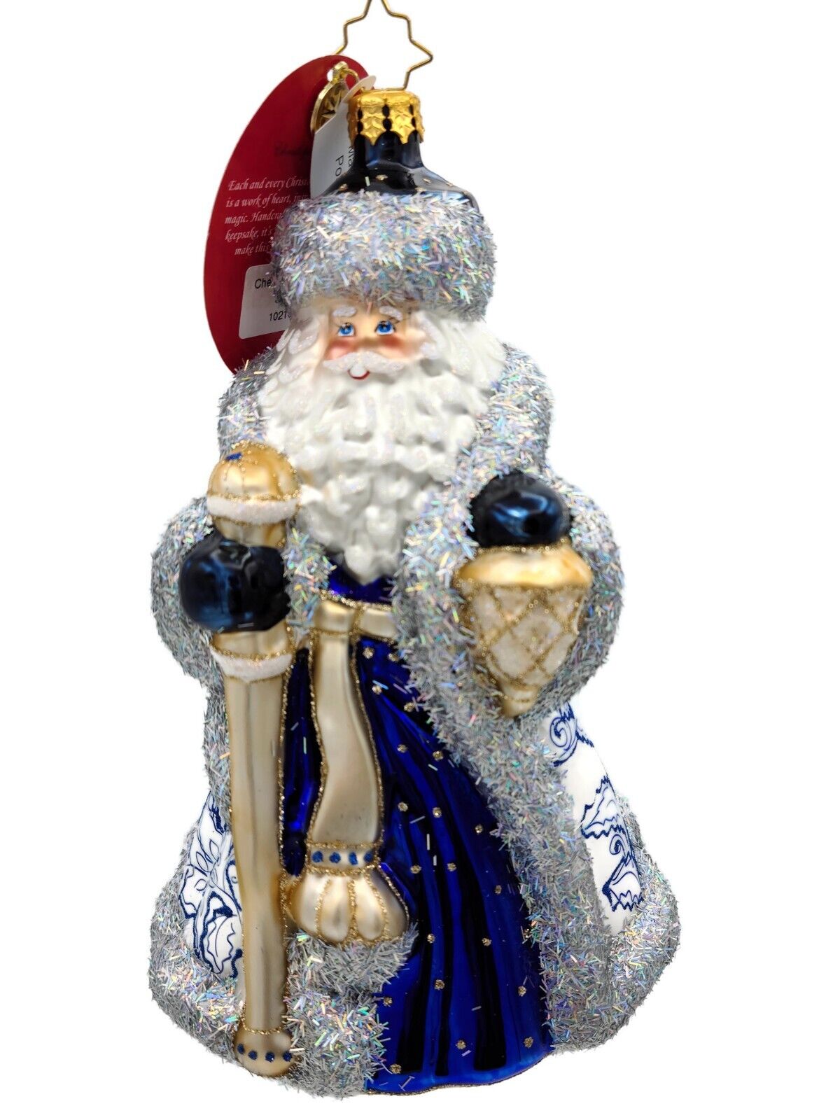 Christopher Radko Cheerful Chinoiserie Santa Claus Christmas Ornament 1021074