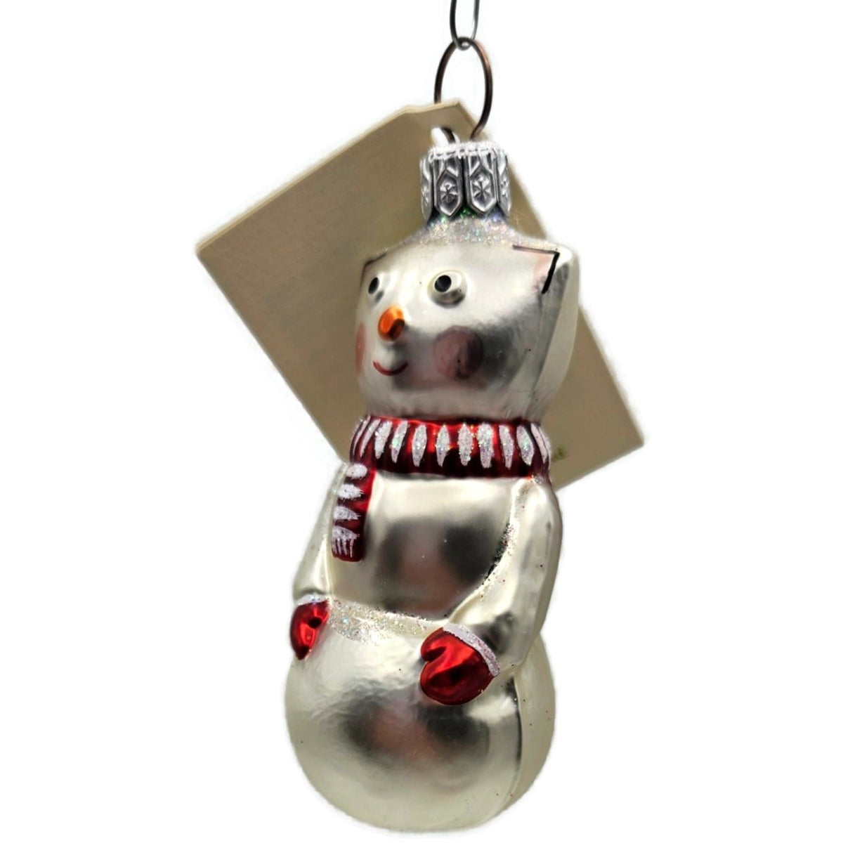 Patricia Breen Snowcat With Red Striped Scarf Pearl Christmas Tree Ornament 95267