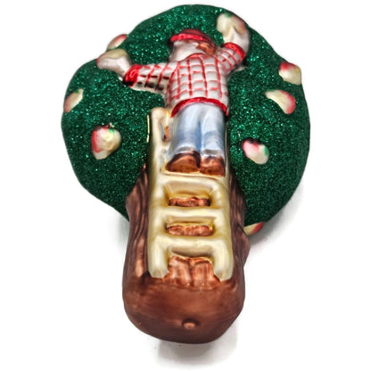 Patricia Breen Apple Tree Boy Red Shirt Matte Ladder Christmas Ornament 954711
