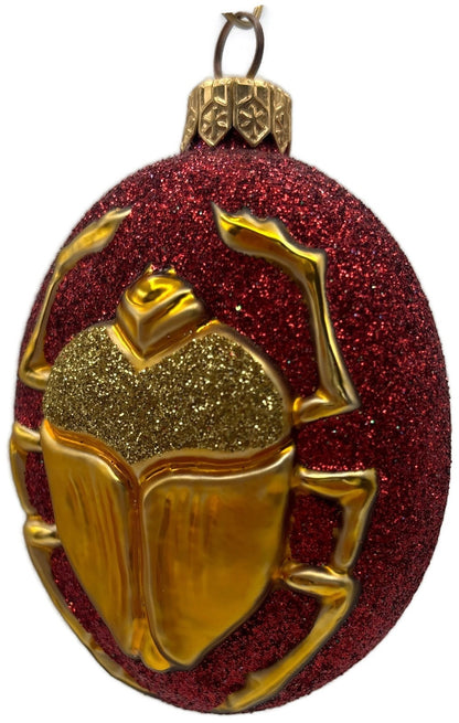 Patricia Breen Cleopatra's Scarab Red Gold Beetle Insect Christmas Ornament 97091
