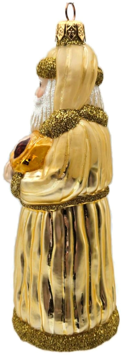 Patricia Breen Look and You Shall Find Him Gold Santa Christmas Ornament 97272