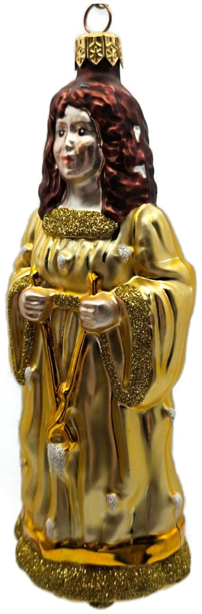 Patricia Breen Saint Appolonia Gold Glass Dentist Patron Christmas Ornament 97358