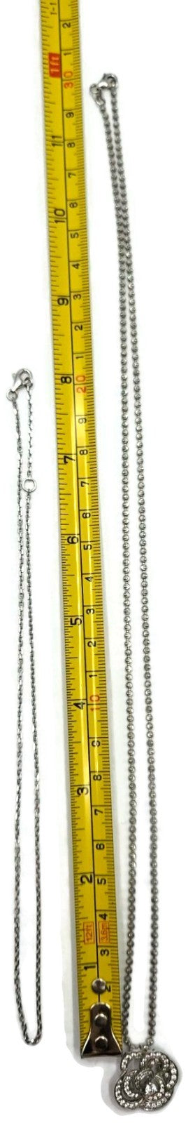 Chanel Fil de Camelia Diamond 14K Pendant and 18K White Gold Necklace Chain13