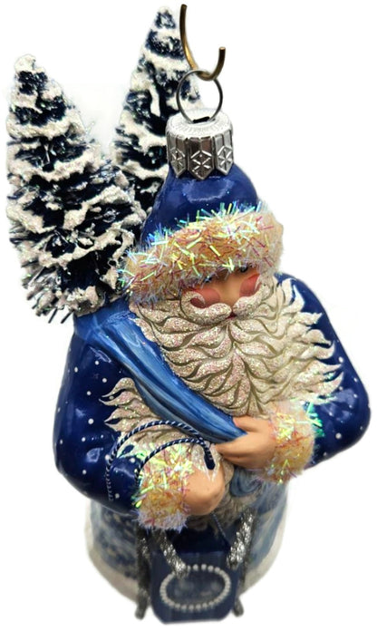 Patricia Breen Oakley Claus Blue Midnight Sleigh Christmas Tree Ornament 34328