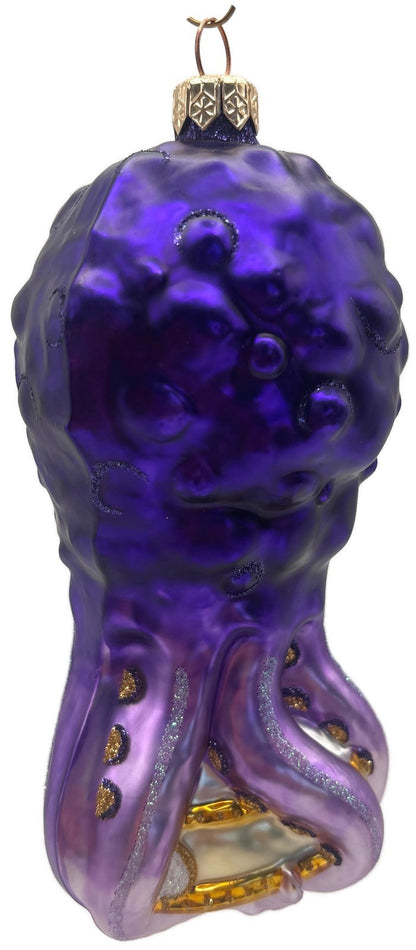 Patricia Breen Help Santa! Purple Octopus Aquatic Summer Christmas Ornament 99134