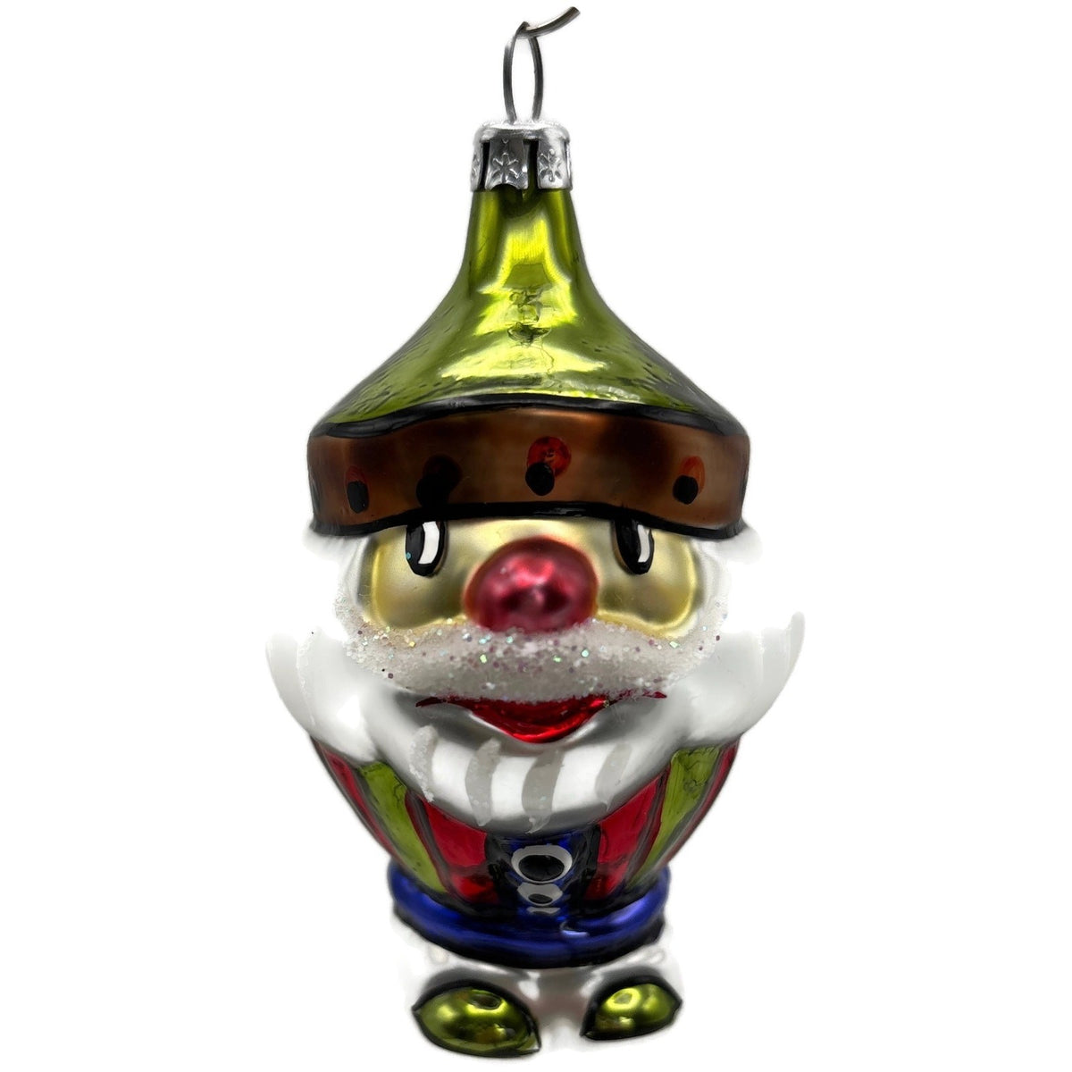 Calik’s Artistry Little King Figural Glass Stripe Christmas Tree Decor Ornament0