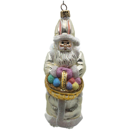 Patricia Breen Easter Santa Pearl Bunny Egg Basket Spring Holiday Ornament 99100