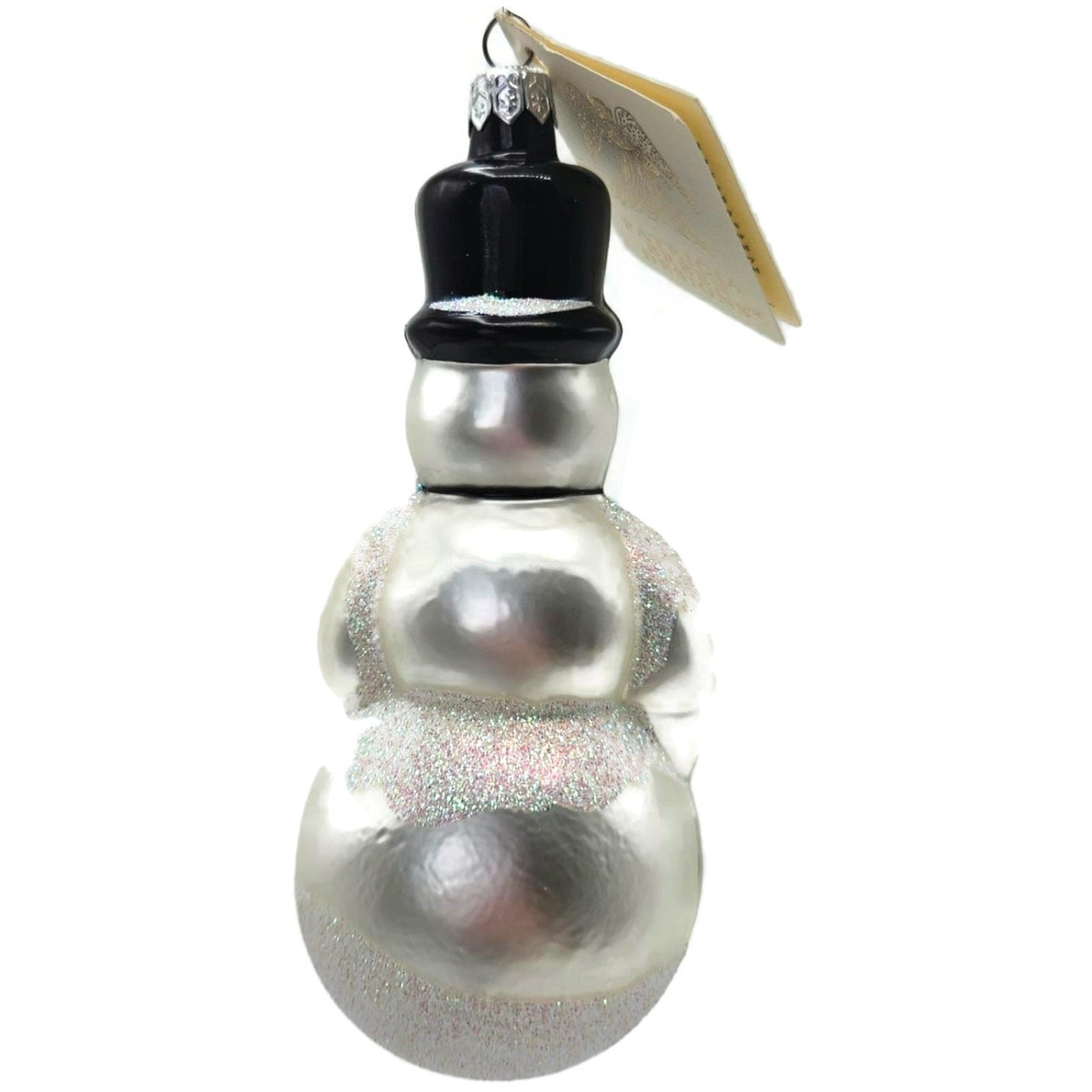Patricia Breen Top Hat Snowman Matte White Snowflakes Christmas Ornament 97824