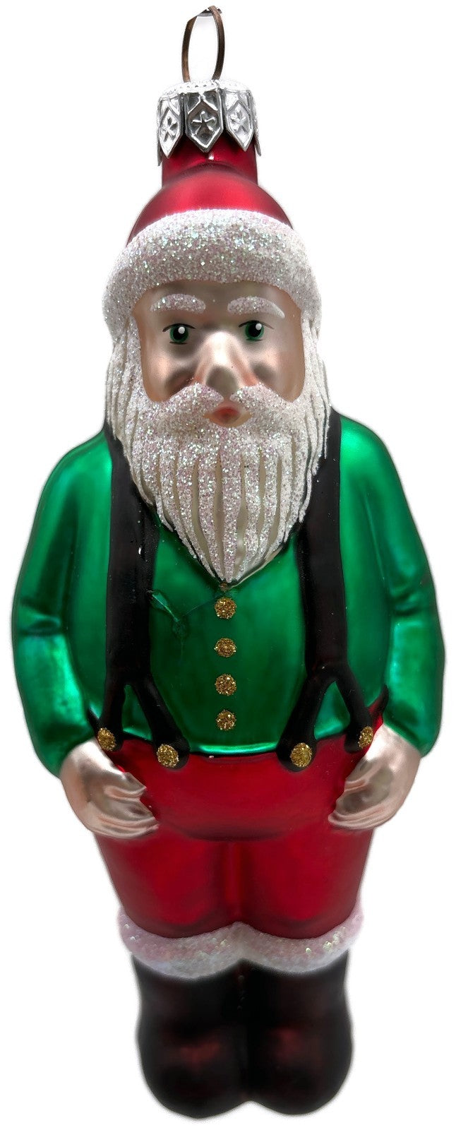 Patricia Breen Workshop Santa Green Shirt Red Pants Christmas Tree Ornament 96530