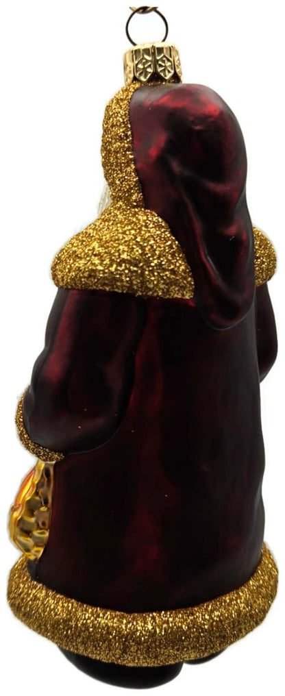 Patricia Breen Santa I Partridge & Pear Bordeaux Christmas Tree Ornament 20275