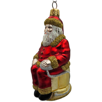 Patricia Breen Cyberspace Santa Red Gold Silver Mouse Christmas Ornament 97115