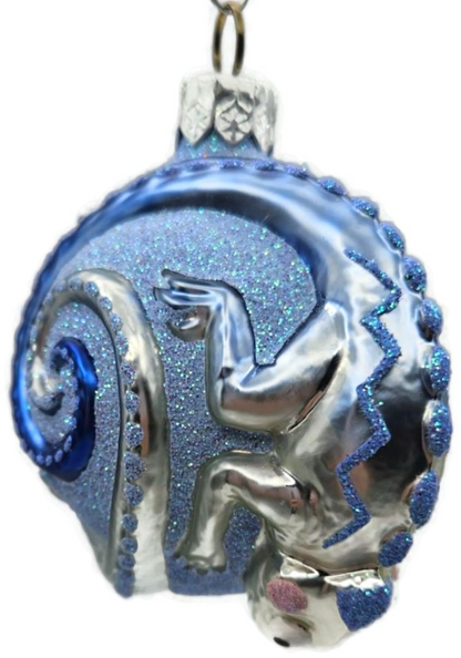 Patricia Breen Once Again for James Blue Chameleon Christmas Tree Ornament 26672