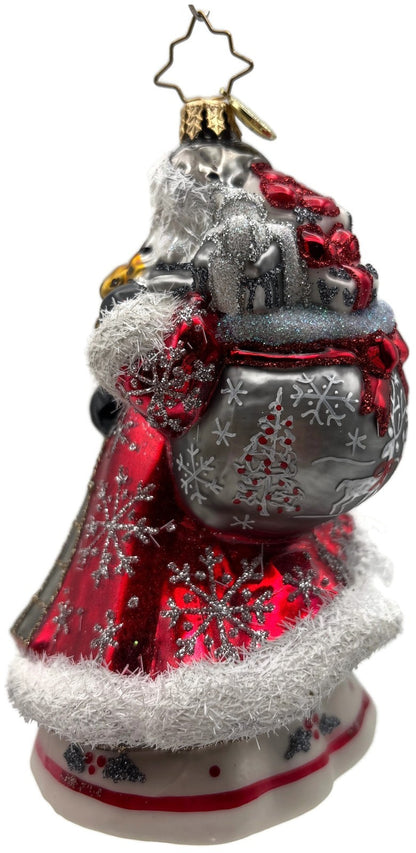 Christopher Radko Winter Splendor Santa Glass Christmas Tree Ornament 10217401