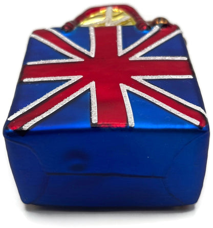Unique Treasures Union Jack Gift Bag Teddy Bear Glass Christmas Ornament9