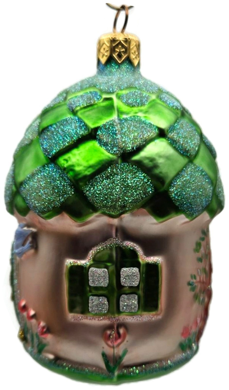 Patricia Breen Spring Acorn House Pink Birds Green Christmas Tree Ornament 97463