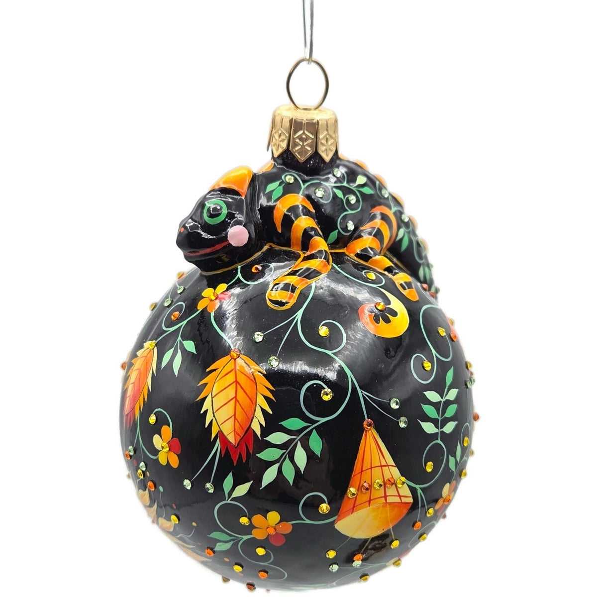 Patricia Breen Happy Holidays Hamish Chameleon Reflector Christmas Ornament 31636