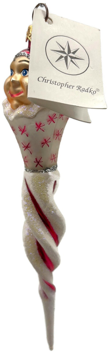 Christopher Radko Jack Frost Jr Red Icicle Christmas Ornament 1998 98-265-06