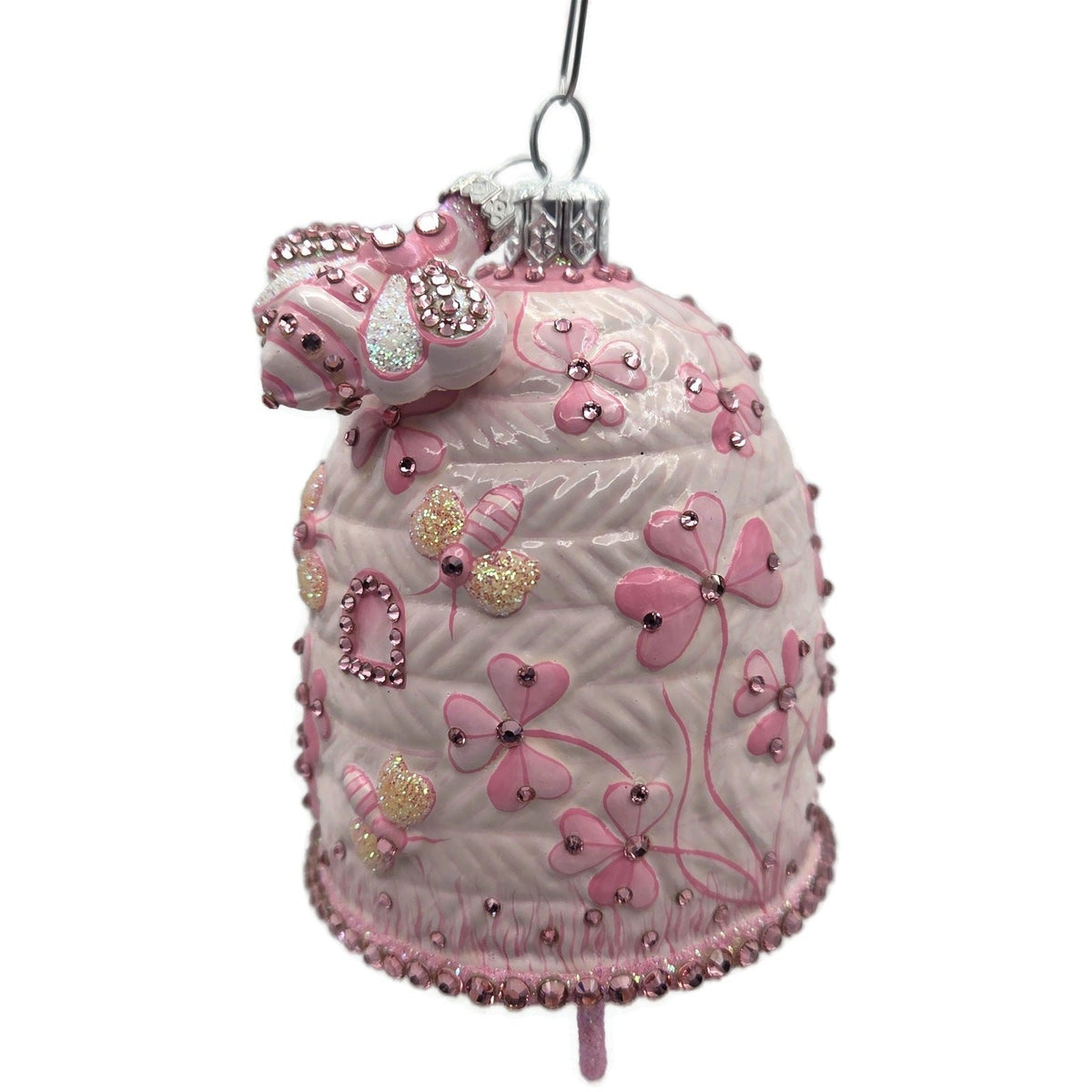 Patricia Breen Castle Caldwell Pink Bees Flower Spring Christmas Ornament 31088