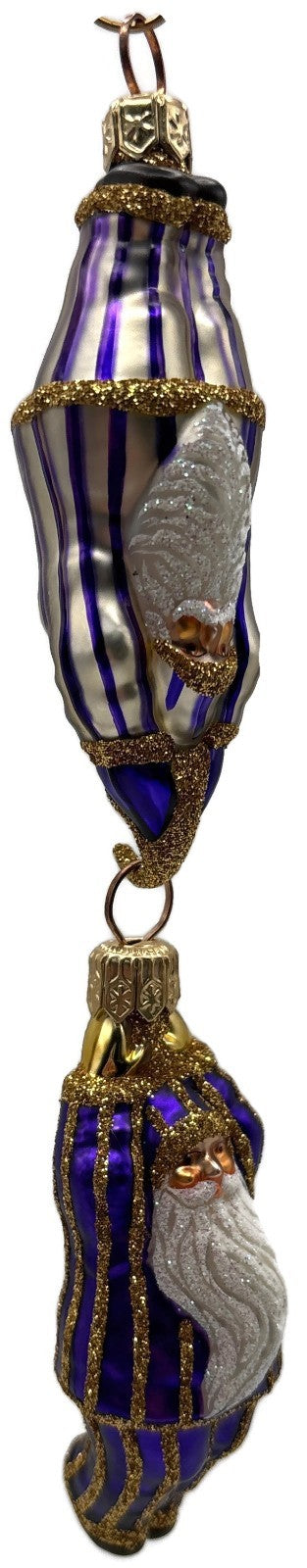 Patricia Breen Cirque De Nicoud Linked Santa Stripe Christmas Ornament CATZ 22747