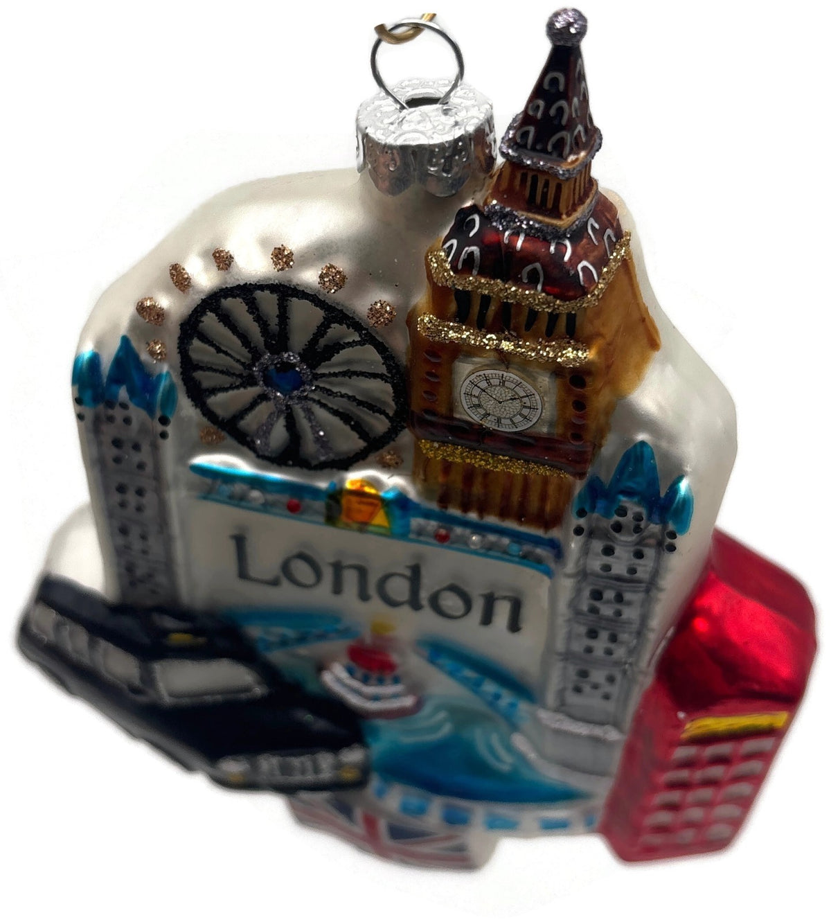London Landmark Big Ben London Eye Black Cab Phone Booth Glass Ornament8