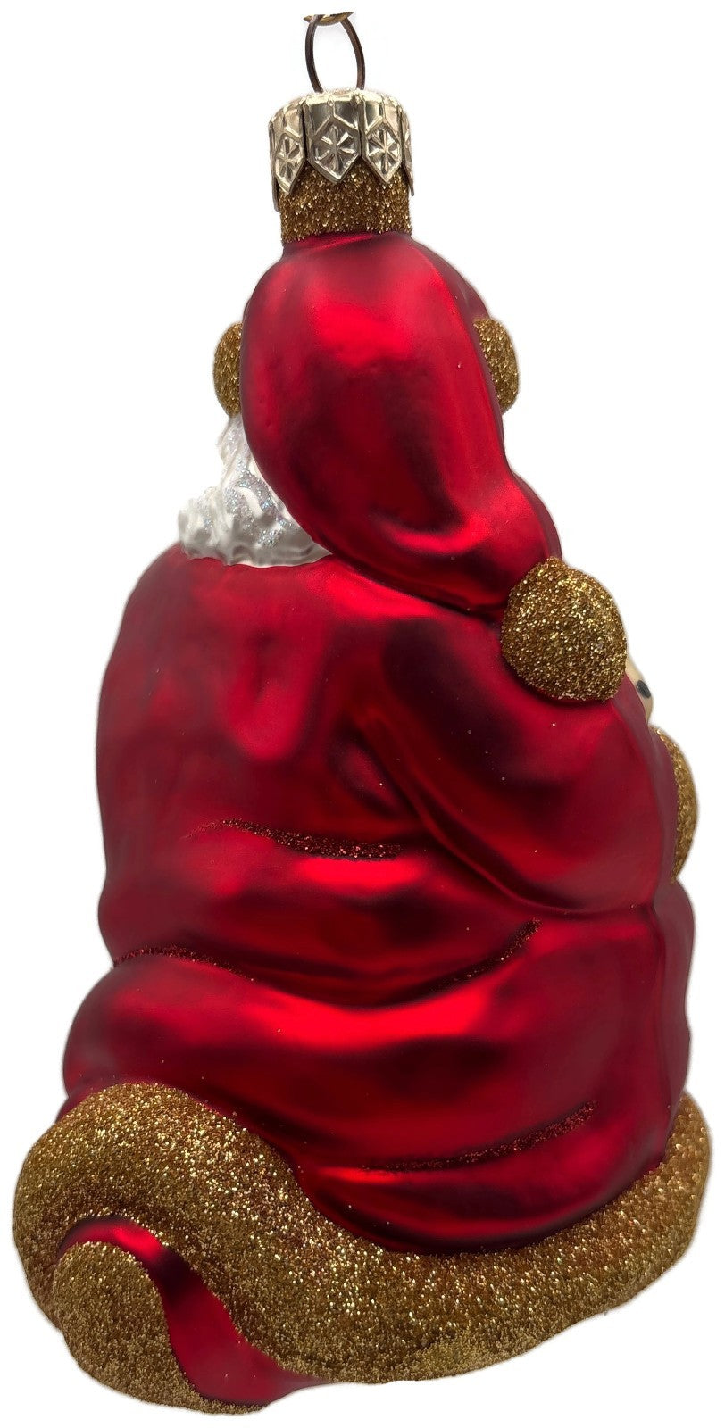 Patricia Breen Santa and Sarenka Fawn Deer Red Gold Christmas Tree Ornament 98386