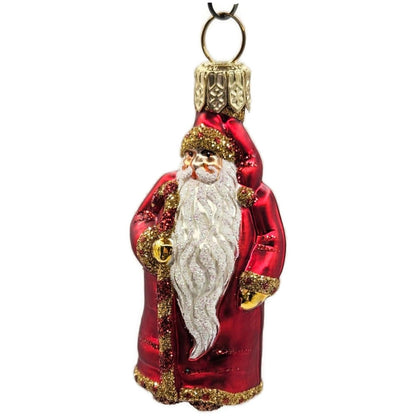 Patricia Breen Miniature Candy Cane Santa Red Micro Mini Christmas Ornament 22930