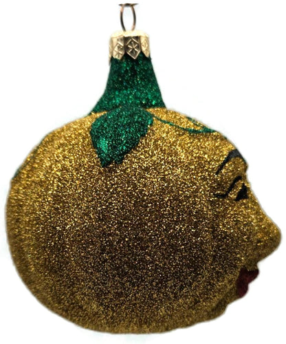 Patricia Breen Halloween Fanciful Pumpkin Gold Green Christmas Ornament 98122