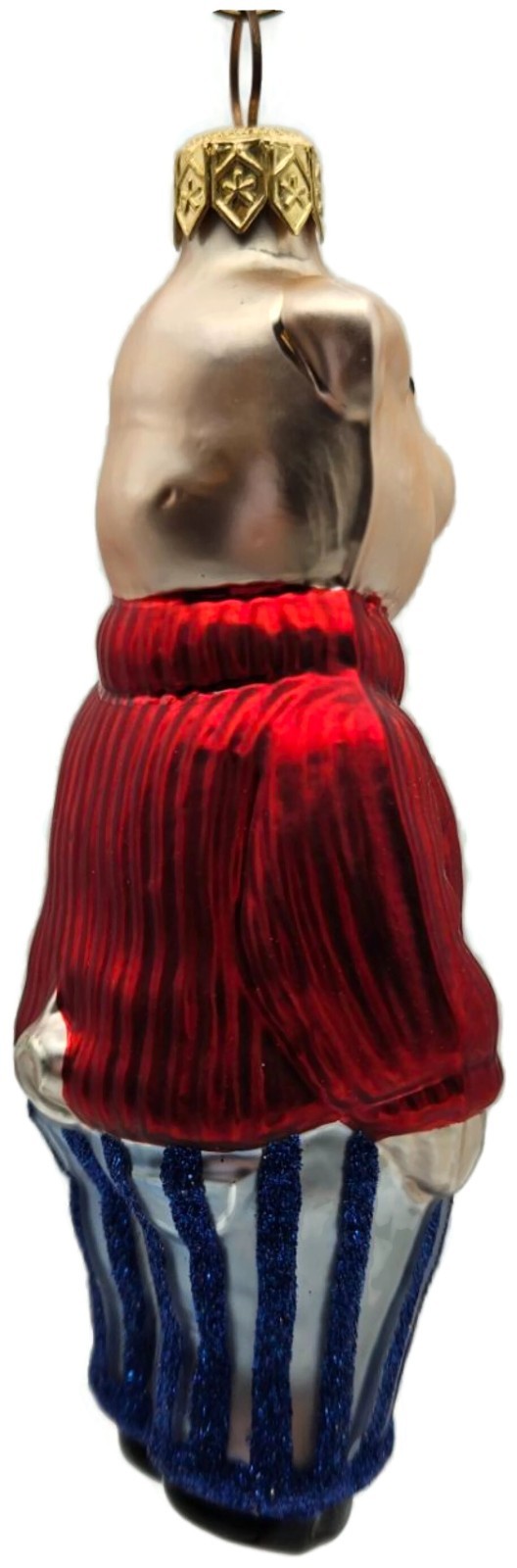 Patricia Breen This Little Piggy Goes to the Market Red Glass Ornament 96486
