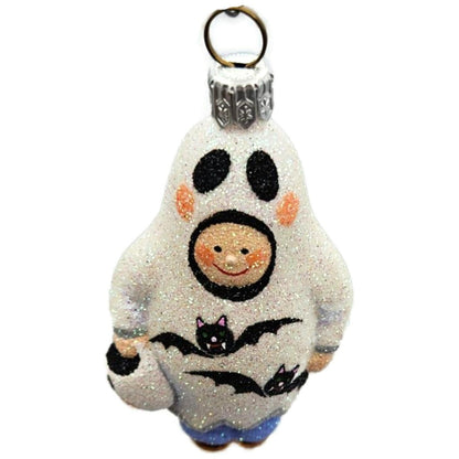 Patricia Breen Trickster Ghost White Halloween Bat Glass Christmas Ornament 26502