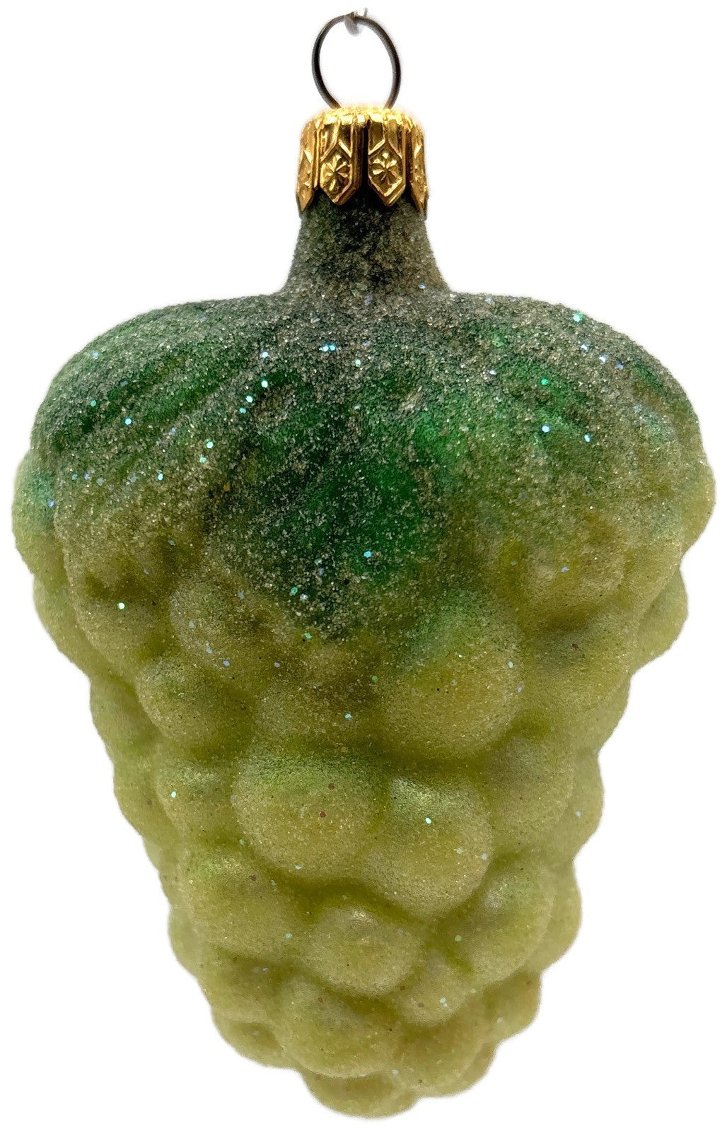 Christopher Radko 1997 Green Grapes Frosted Glass Christmas Ornament 97 112 00