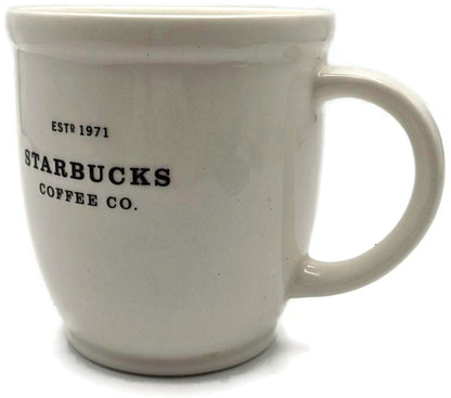 Starbucks 2007 Abbey Collection Black White Ceramic Coffee Mug 18 oz EST 19717