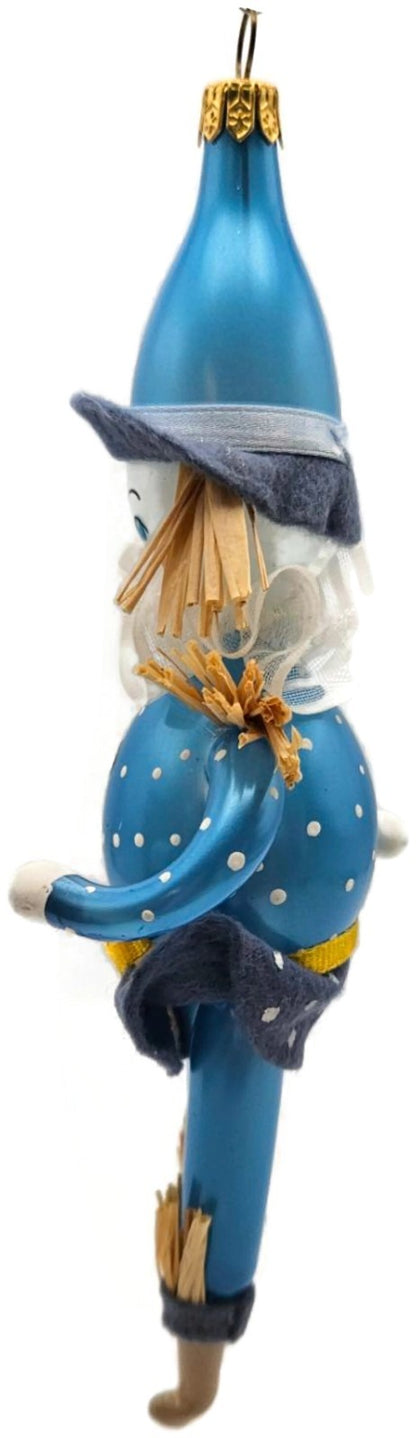 Soffieria De Carlini Wizard of Oz Blue Scarecrow Glass Christmas Ornament6