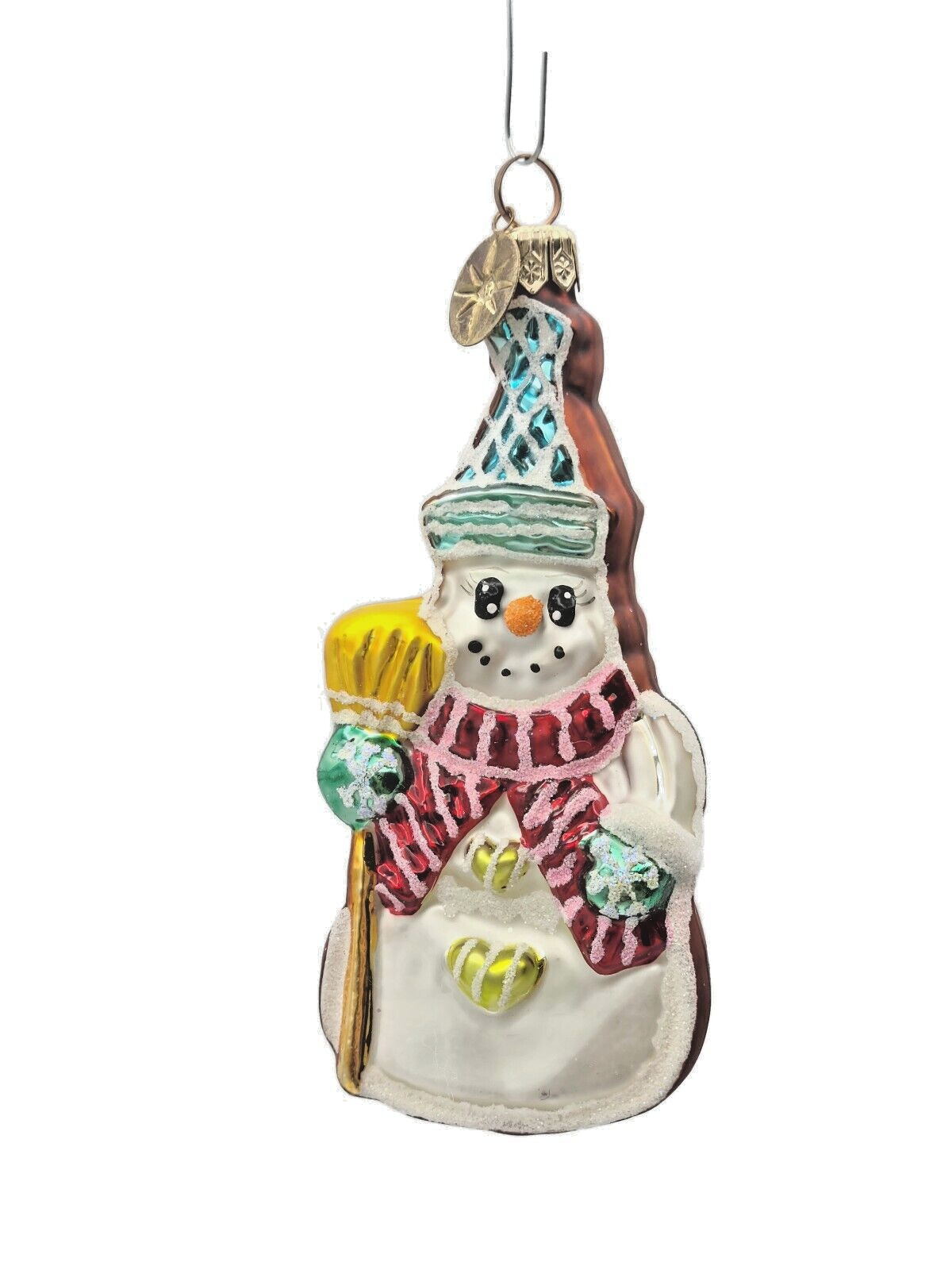 Christopher Radko Cookie Cut Frosty Gem Snowman Christmas Tree Ornament 0107800