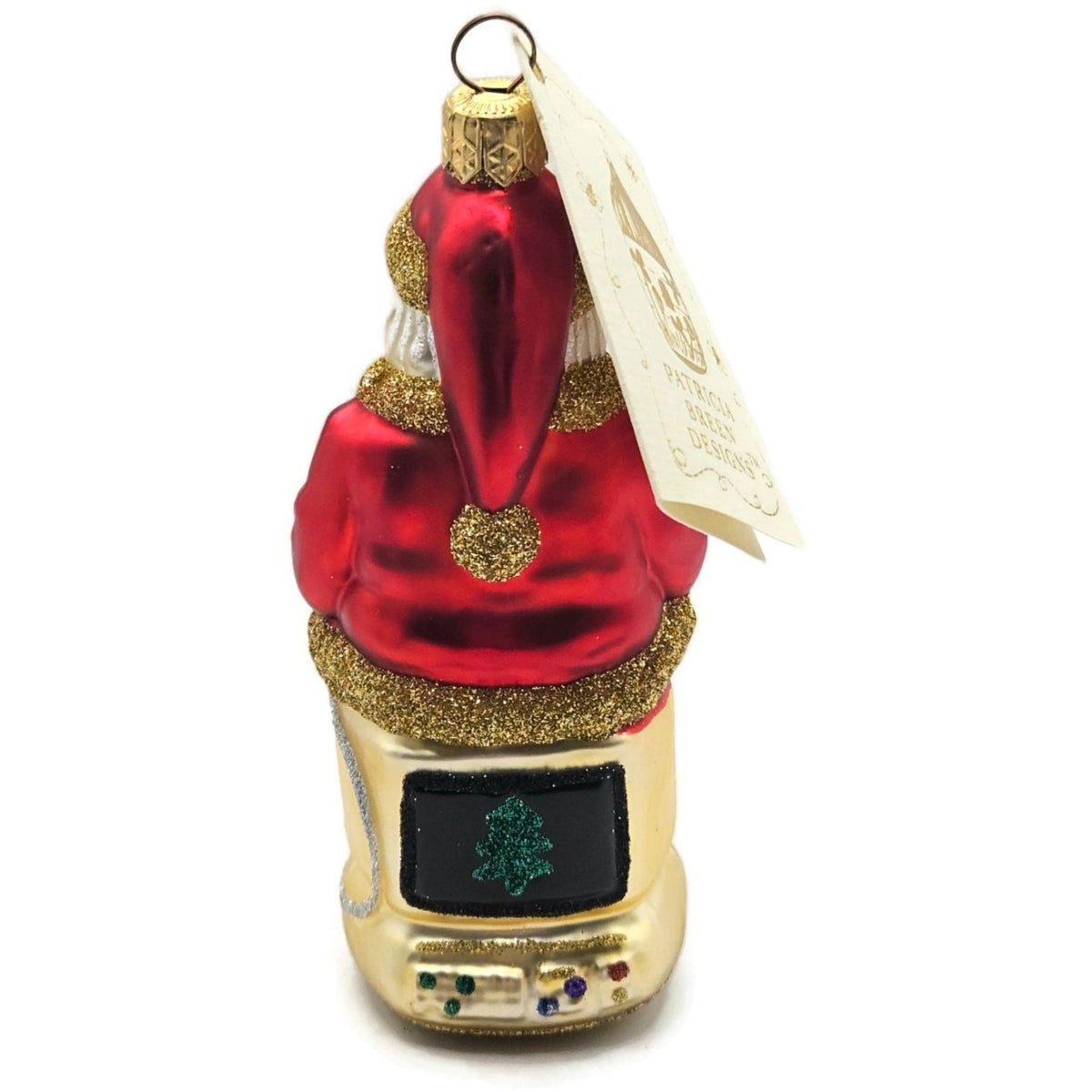 Patricia Breen Cyberspace Santa Red Gold Silver Mouse Christmas Ornament 97118