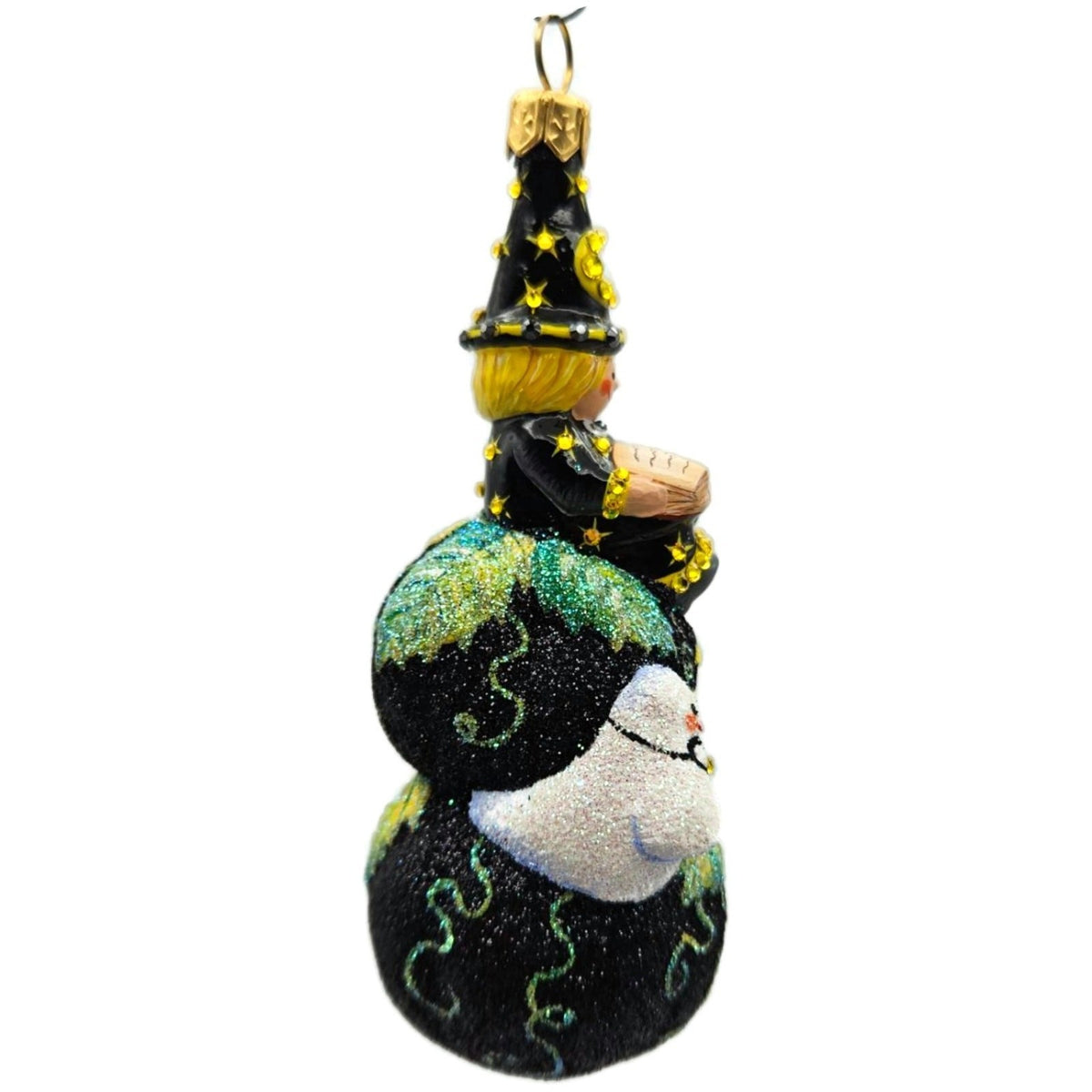Patricia Breen Spell Bound Black Witch Pumpkin Moon Halloween Ornament 29286