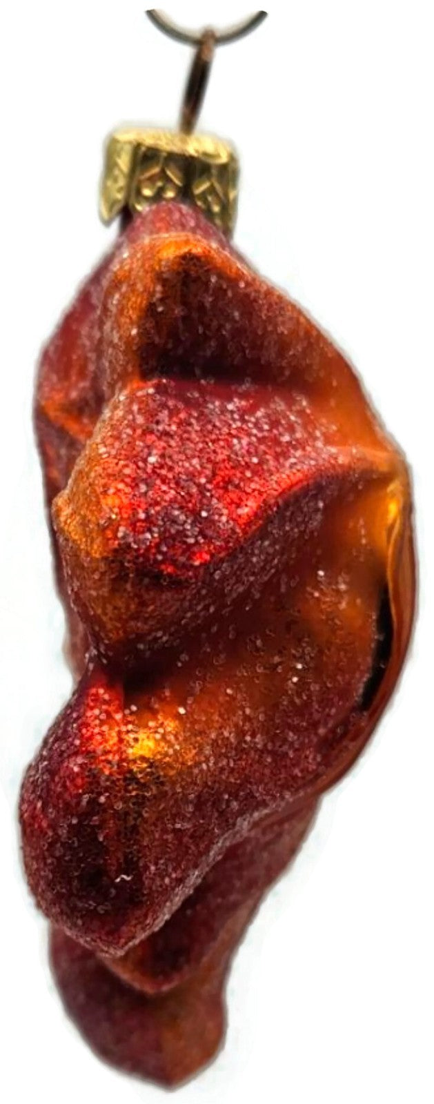 Christopher Radko Mini Maple Frost Red Orange Leaf Ornament 98-148-02