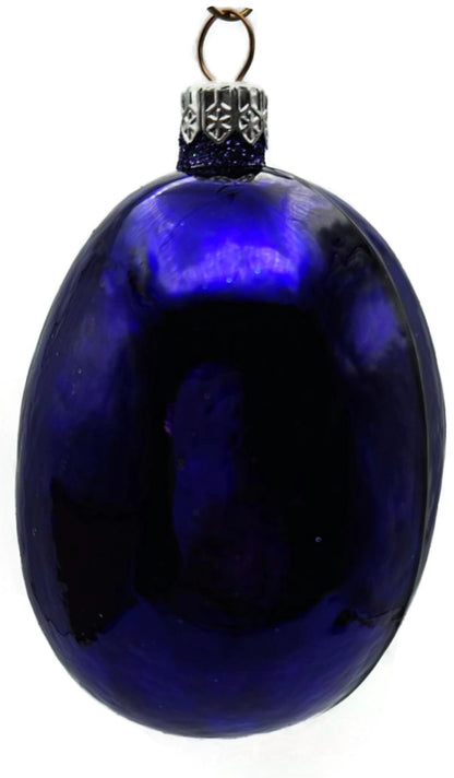 Patricia Breen Jelly Bean Santa Head Purple Shiny Christmas Tree Ornament 99164