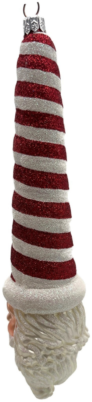 Patricia Breen Sucre Santa Red White Peppermint Striped Christmas Ornament 20383