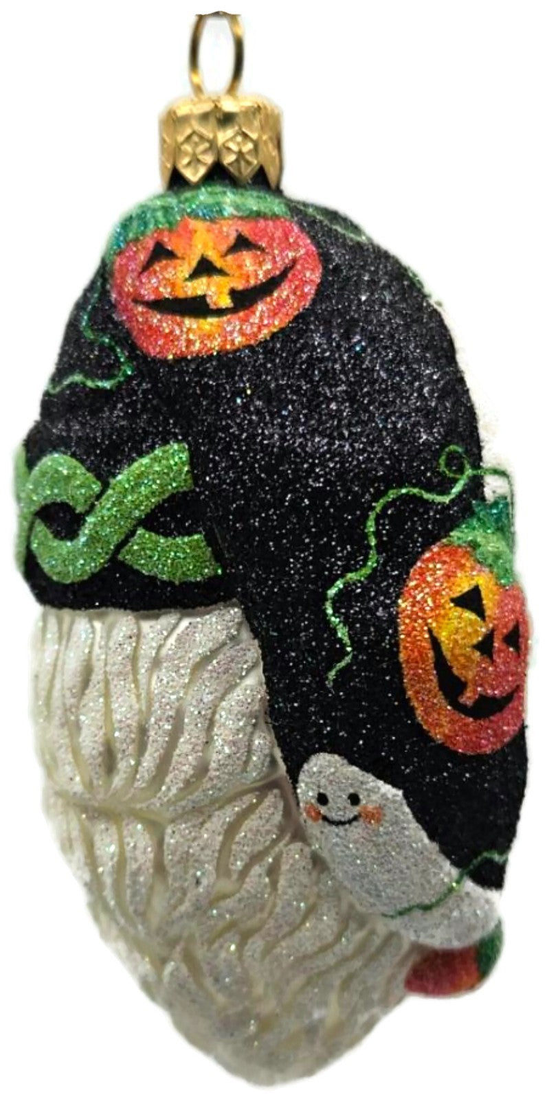 Patricia Breen Sparkle Plenty Halloween Santa Pumpkin Ghost Glass Ornament 23523