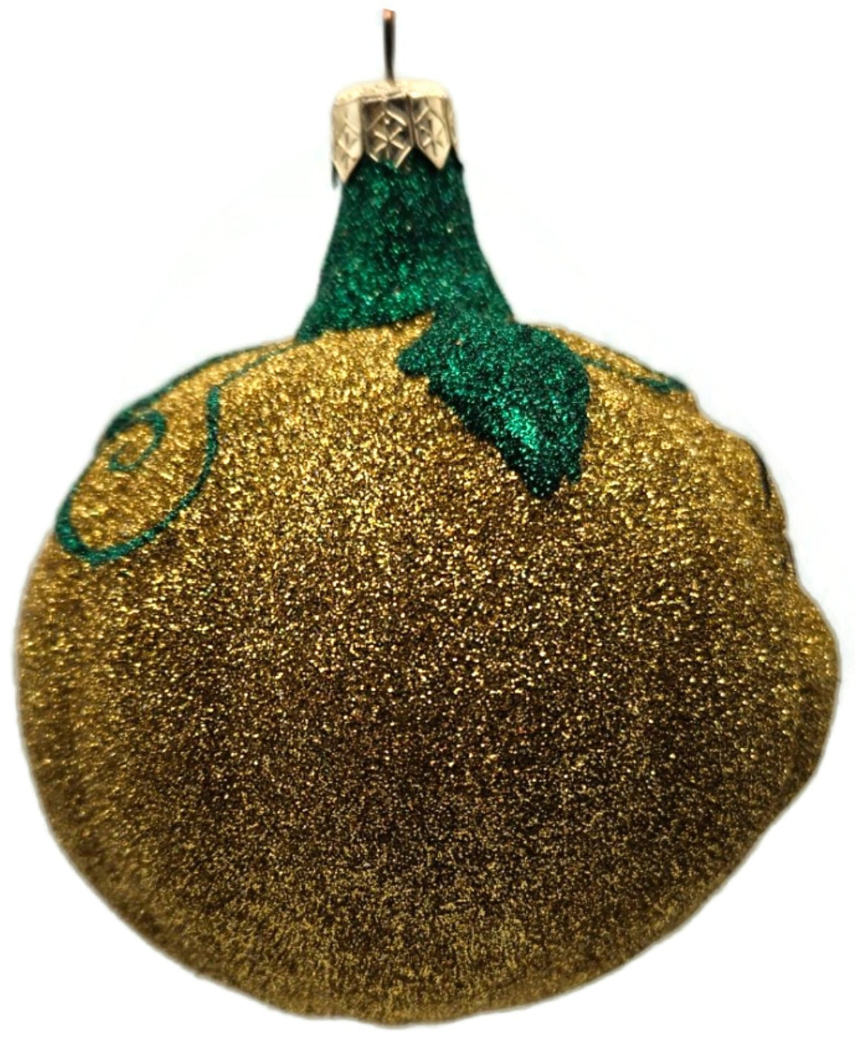 Patricia Breen Halloween Fanciful Pumpkin Gold Green Christmas Ornament 98123