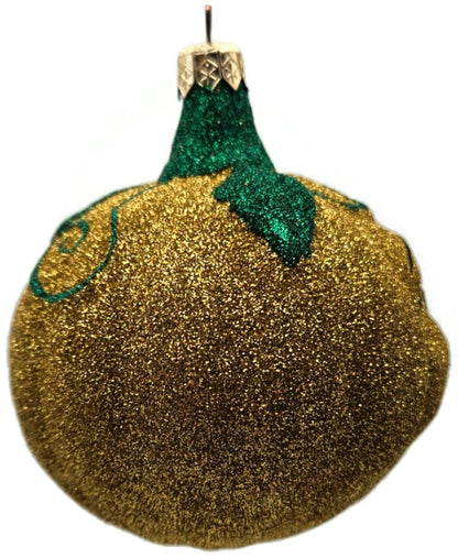 Patricia Breen Halloween Fanciful Pumpkin Gold Green Christmas Ornament 98123