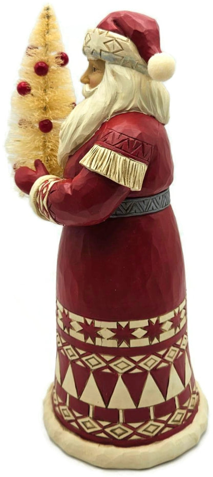 Jim Shore Nordic Winter Wishes Santa Sisal Tree Christmas Figurine 60170432