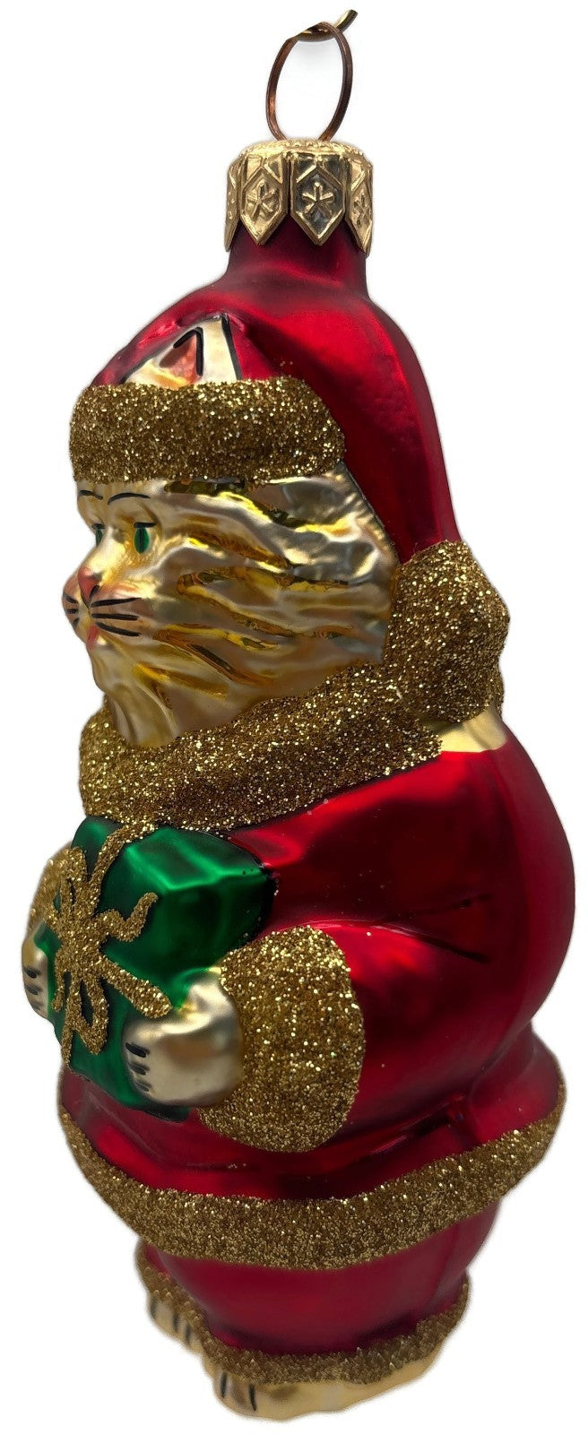 Patricia Breen Santa Paws Red Gold Trim Cat Animal Christmas Tree Ornament 95367