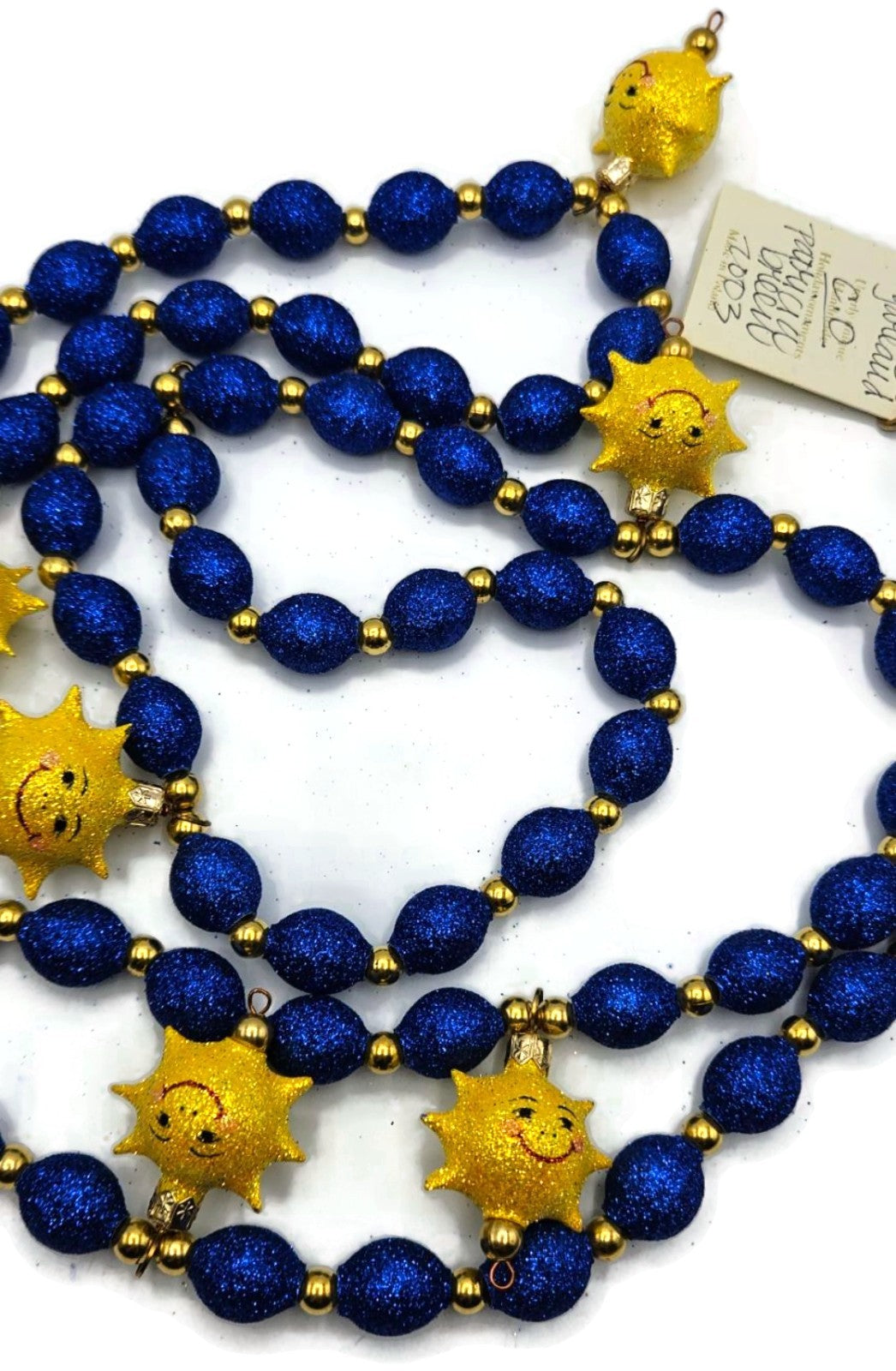 Patricia Breen Sunshine Garland Blue Yellow Spring Christmas Decor CATZ 2400CO4