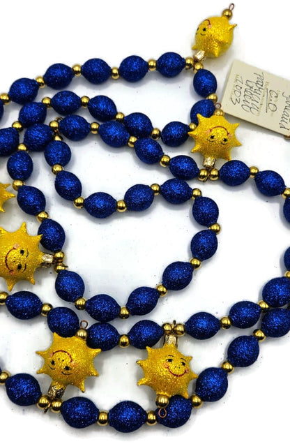 Patricia Breen Sunshine Garland Blue Yellow Spring Christmas Decor CATZ 2400CO4