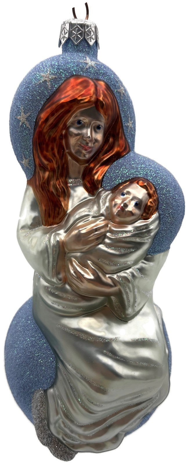 Patricia Breen Seated Madonna Blue Stars Christian Jesus Christmas Ornament 99340