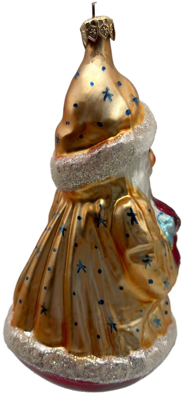 Christopher Radko 1995 Spellbound Gold Wizard Santa Glass Ornament 95 128 03