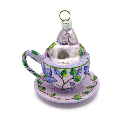Patricia Breen Tea for Two Clematis Jeweled Flower Spring Tree Ornament 25682